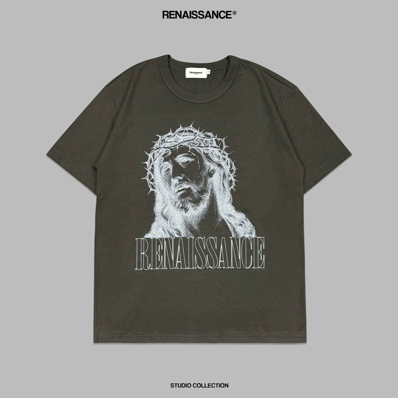 RENAISSANCE 荊棘耶穌 鐵灰短袖 T ‘’ Jesus Of Thorns Tee ‘’