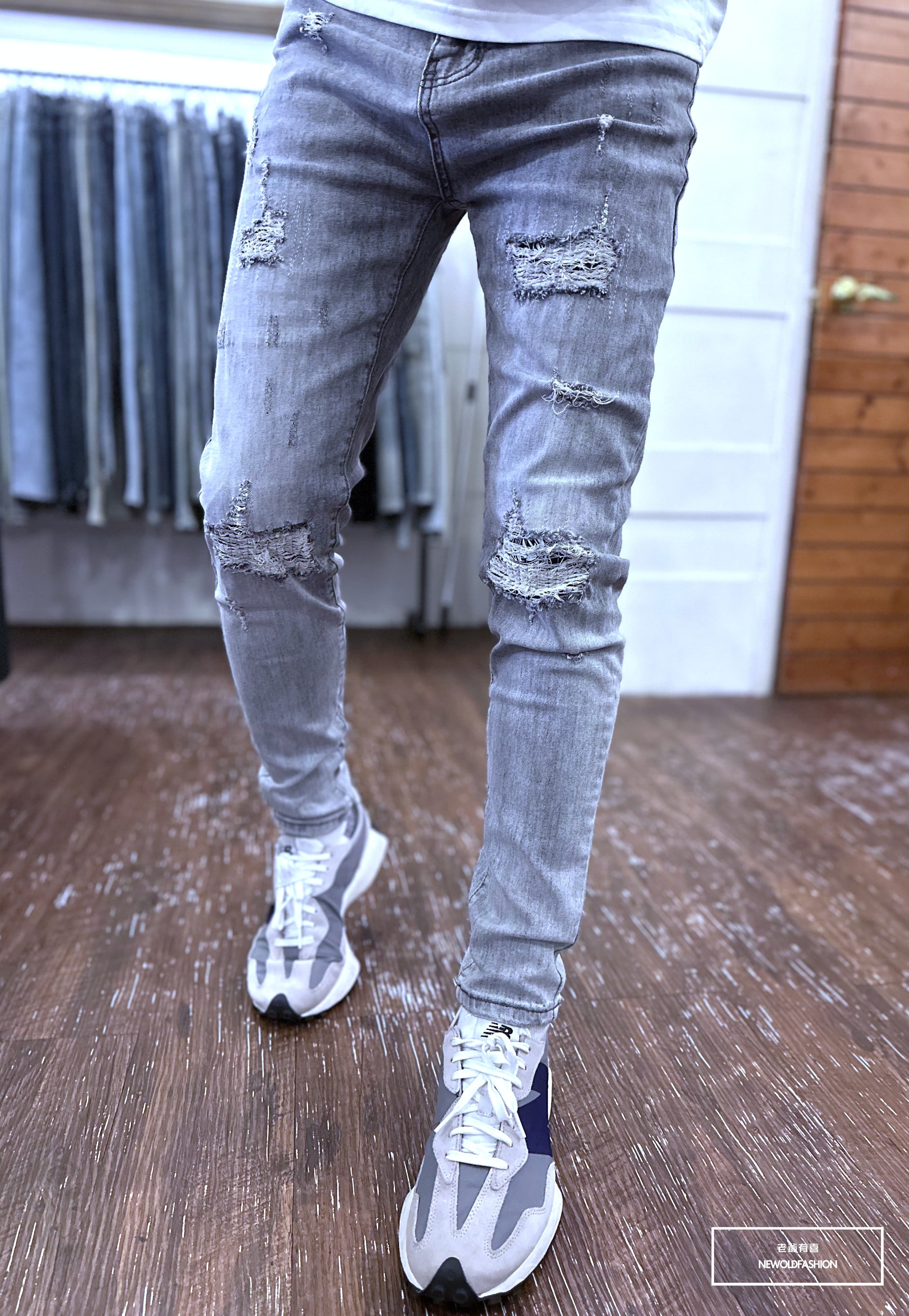 『新品上市』重磅縫線變形蟲補丁小直筒(NOF23063895)