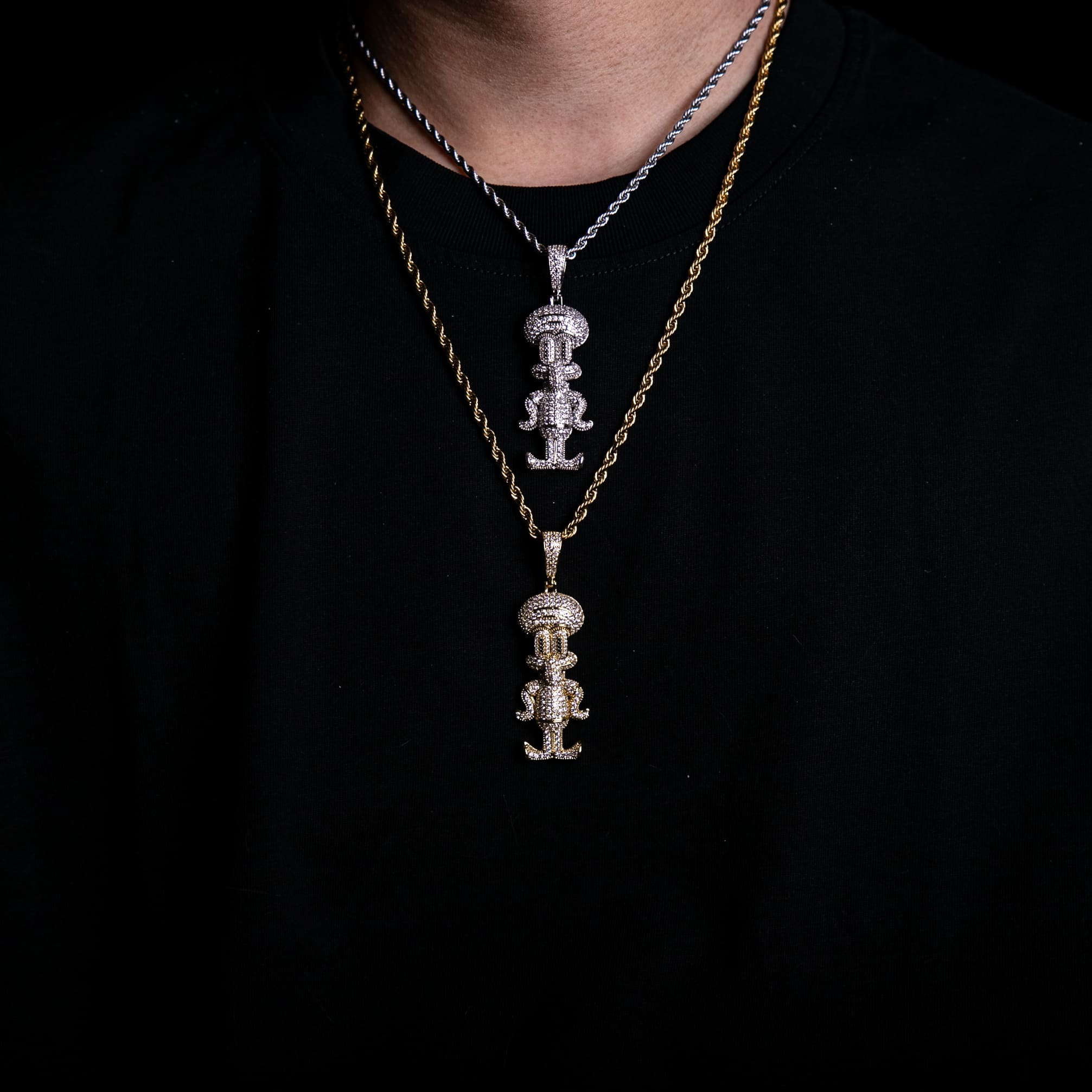 翻完滿鑲章魚哥墜飾