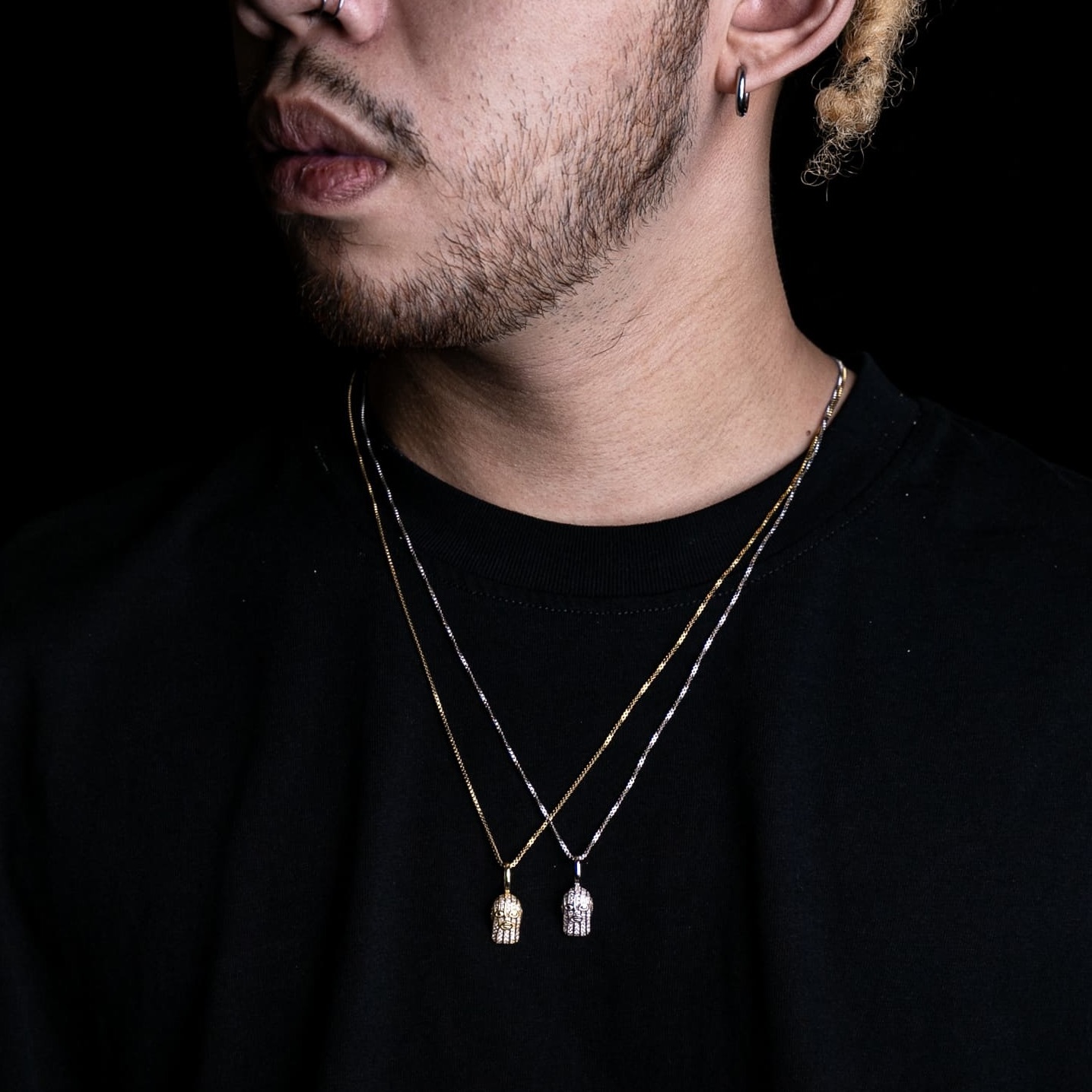 925純銀匪幫面罩墜飾