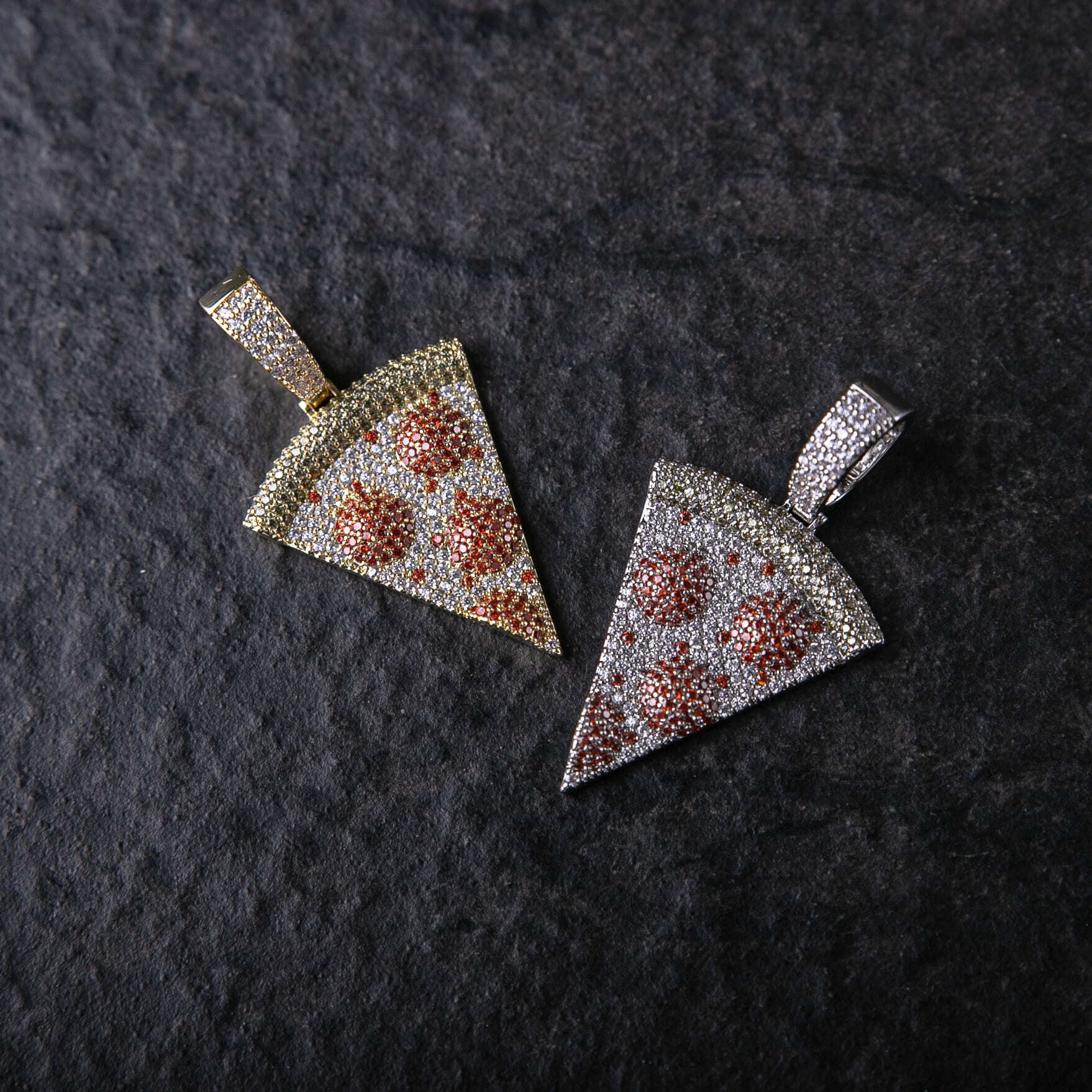 滿鑲披薩造型墜飾