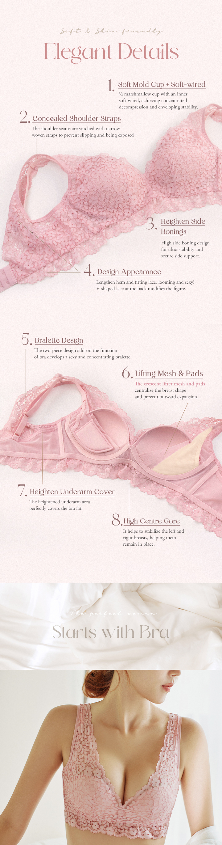 Love Maker】Concentrated J-wired Bra│Qmomo