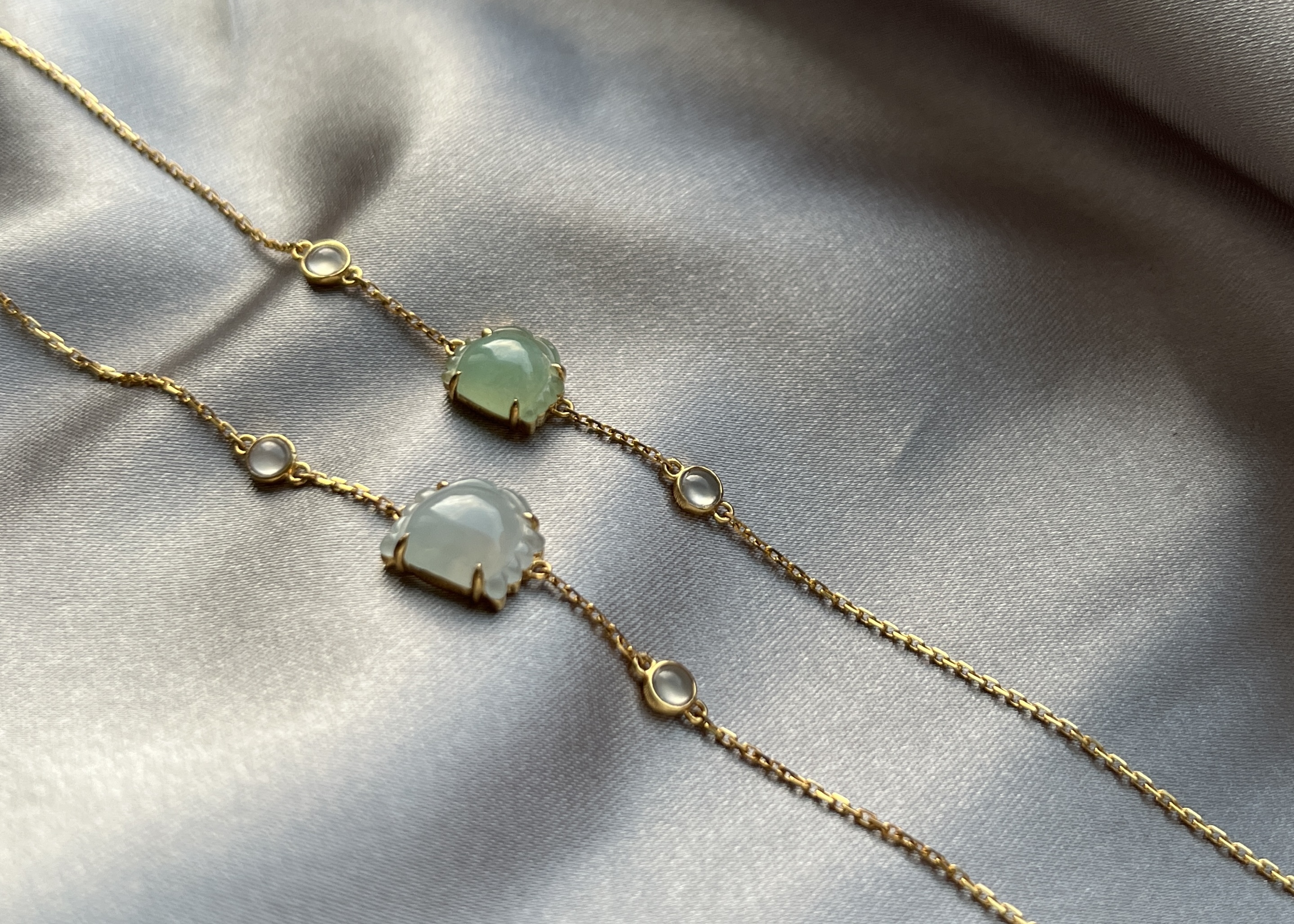 白冰螃蟹蛋面手鍊18K