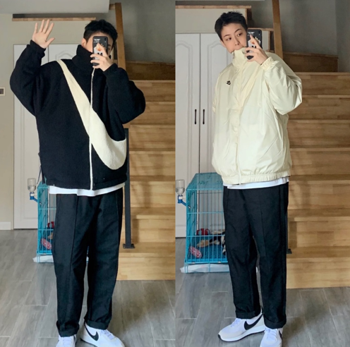 #現貨 NIKE SWOOSH JACKET 大勾 雙面羊羔毛外套 情侶外套