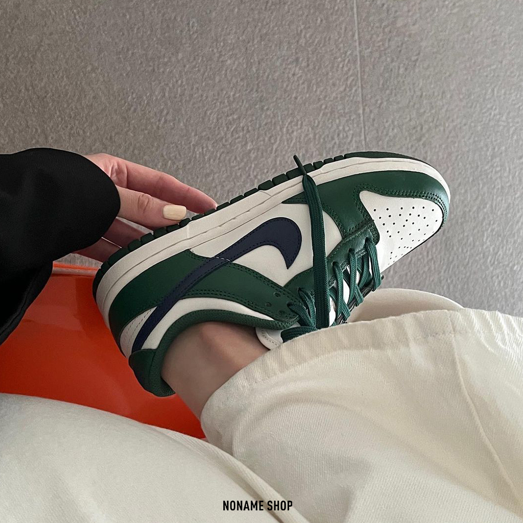 NIKE DUNK LOW Gorge Green 復古 白綠 午夜藍 (女款)