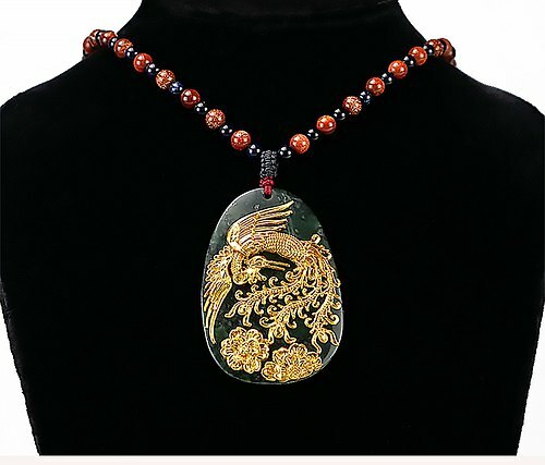 結婚禮盒│漆線雕│墨玉項鍊│溫文婉約-鳳騰│晨墨飾金系列