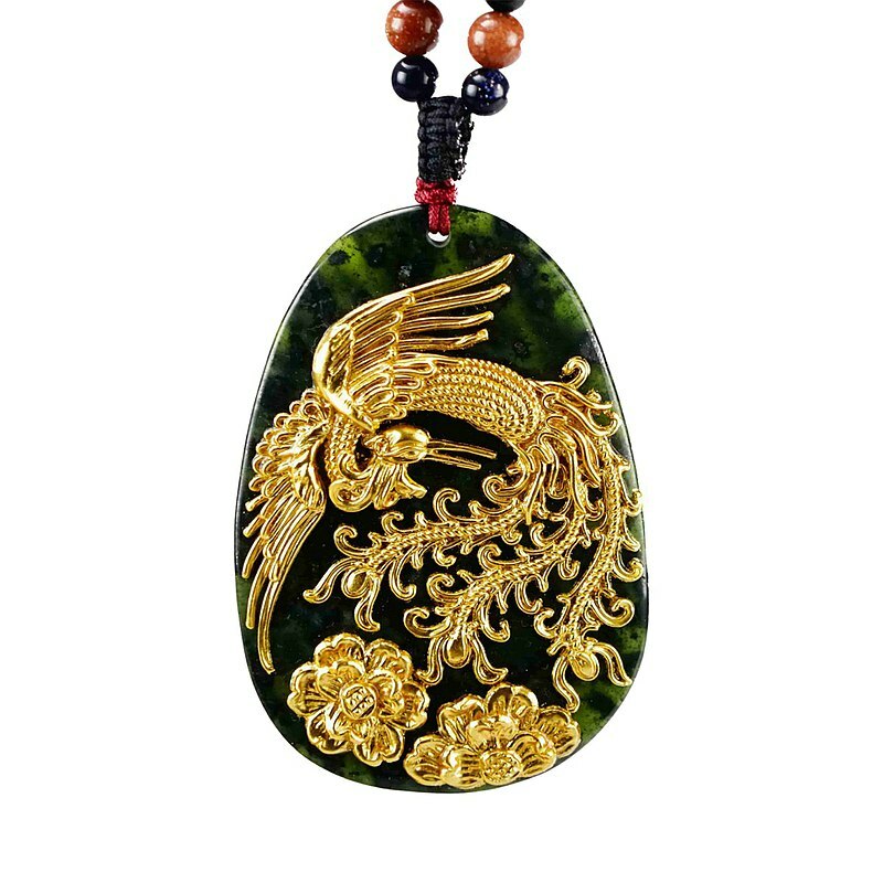 結婚禮盒│漆線雕│墨玉項鍊│溫文婉約-鳳騰│晨墨飾金系列