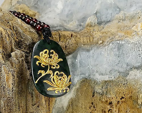 結婚禮物│漆線雕│墨玉項鍊│富貴│畢業謝師禮盒