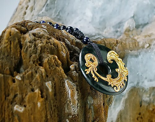 畢業謝師禮盒│漆線雕│墨玉項鍊│福在眼前