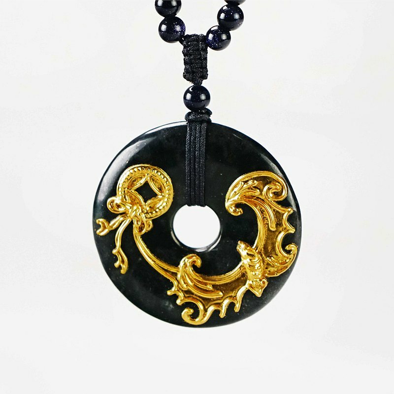 畢業謝師禮盒│漆線雕│墨玉項鍊│福在眼前