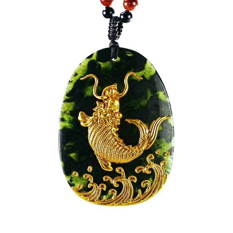 畢業謝師禮盒│漆線雕│墨玉項鍊│龍魚