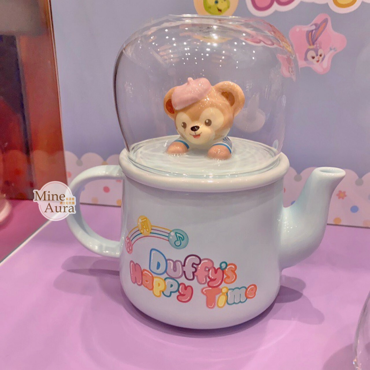 (限時特價) 夏日泡泡趴 達菲 Duffy 和朋友們系列 水杯 茶杯+茶壺 組 -上海迪士尼樂園