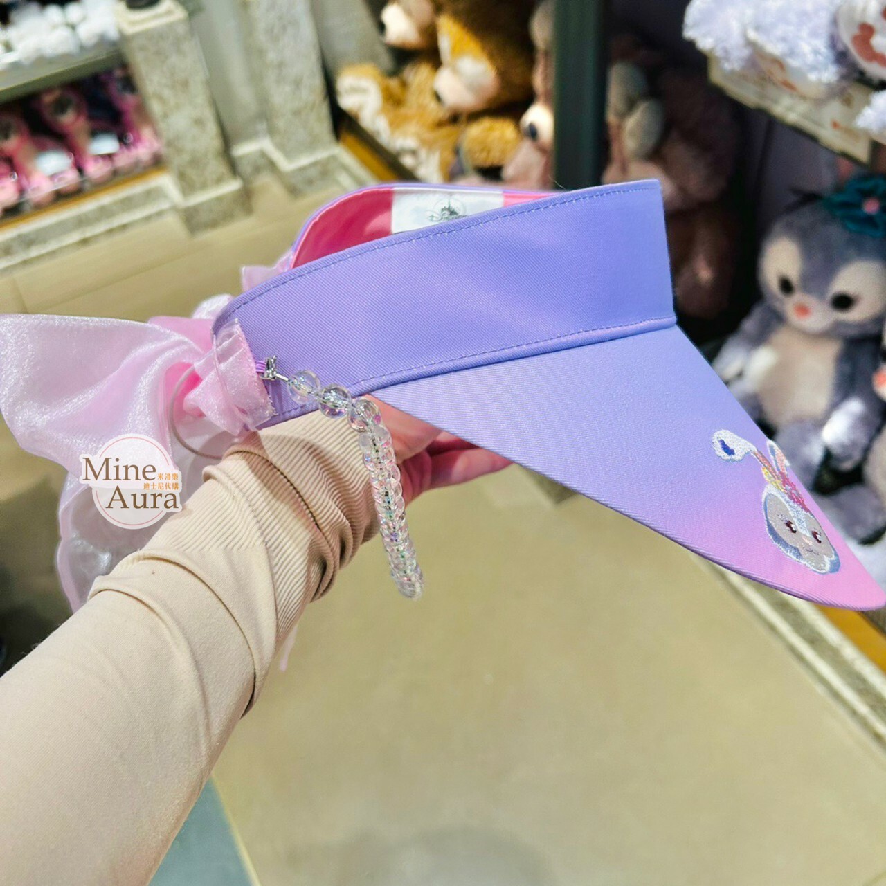 (限時特價) 夏日泡泡趴 達菲 Duffy 和朋友們系列 史黛拉露 星黛露 StellaLou 珍珠 漸層 蝴蝶結緞帶 遮陽帽 帽子 -上海迪士尼樂園