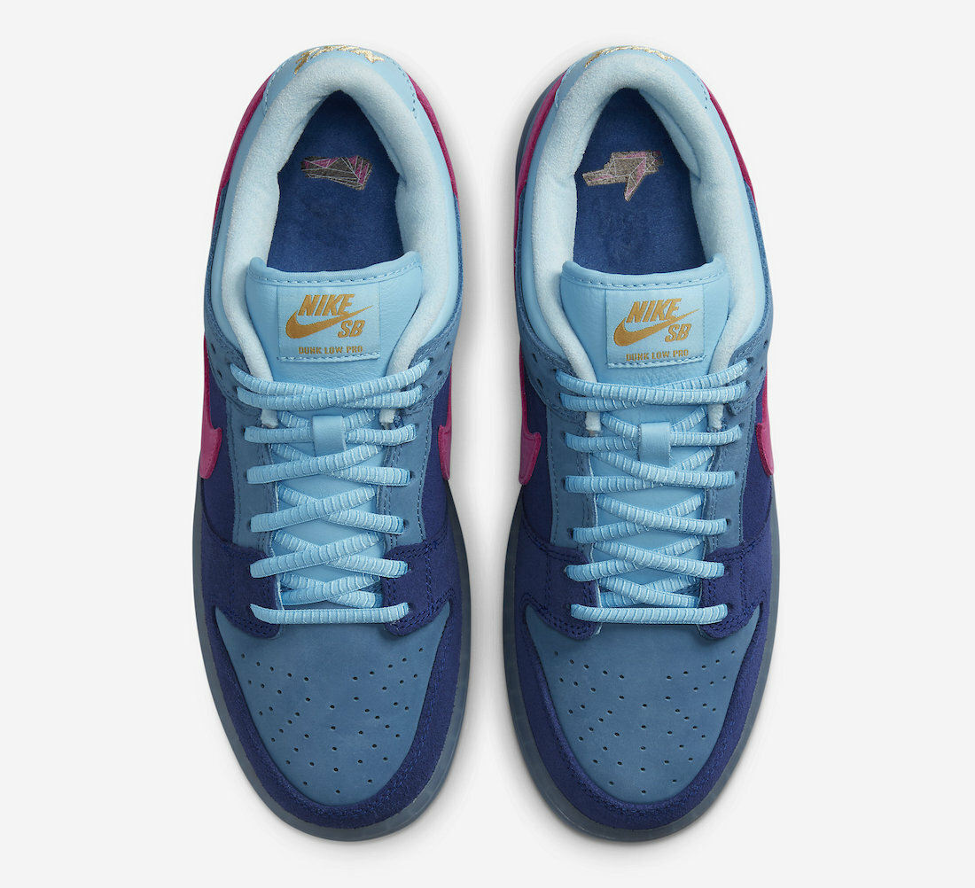 Run the Jewels x Nike SB Dunk Low 聯名款粉藍絨毛男鞋DO9404-4