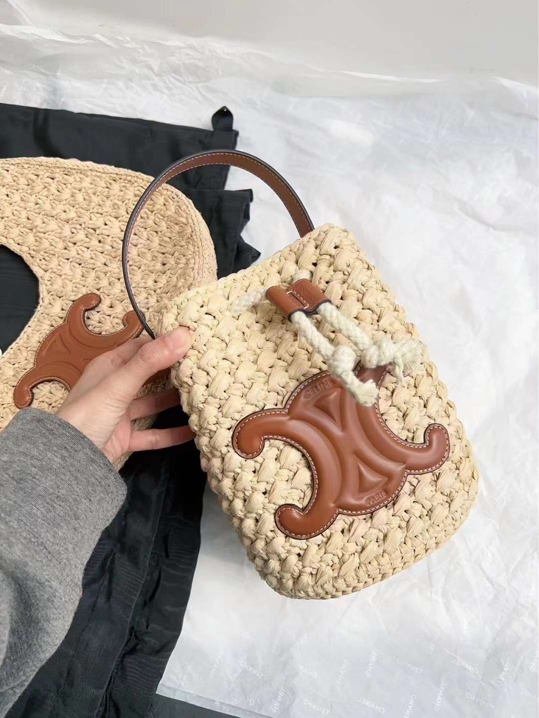 Celine編織小水桶 -M