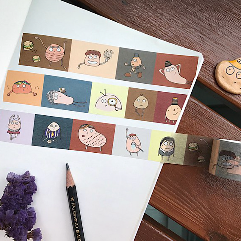 Littlepotatoman Masking Tape－Littlepotatoman Family Series (Hong Kong Stationery Brand)