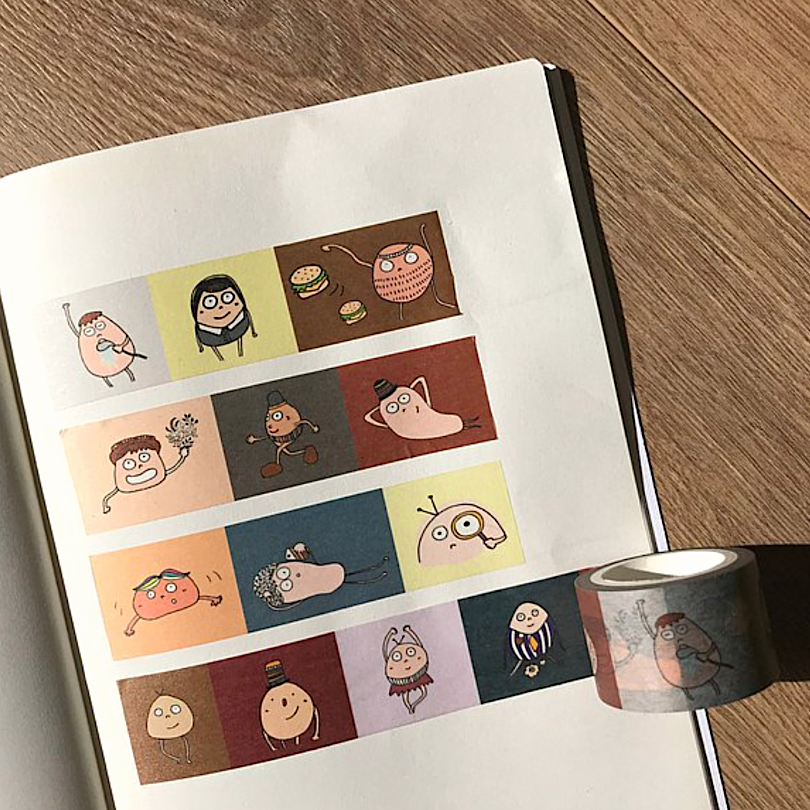Littlepotatoman Masking Tape－Littlepotatoman Family Series (Hong Kong Stationery Brand)