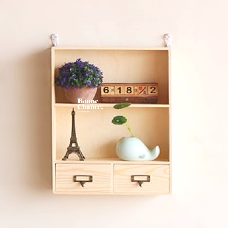 日系木頭兩用壁櫃抽屜收納櫃