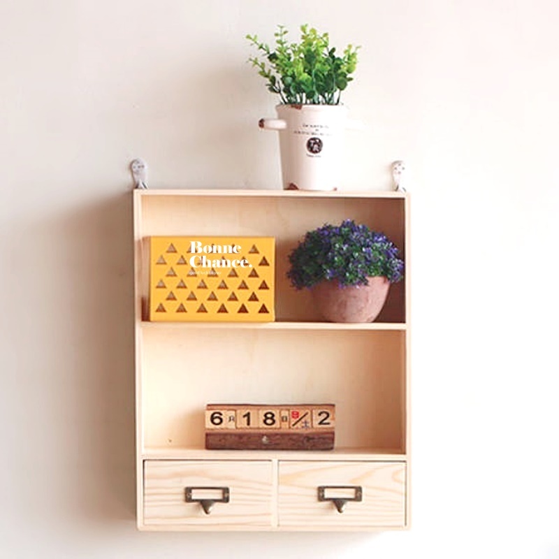 日系木頭兩用壁櫃抽屜收納櫃