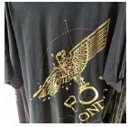 [S] BOYLONDON EAGLE BOY PRINT T-SHIRT,BLACK/GOLD, B02TS1134U99 (SBB257)