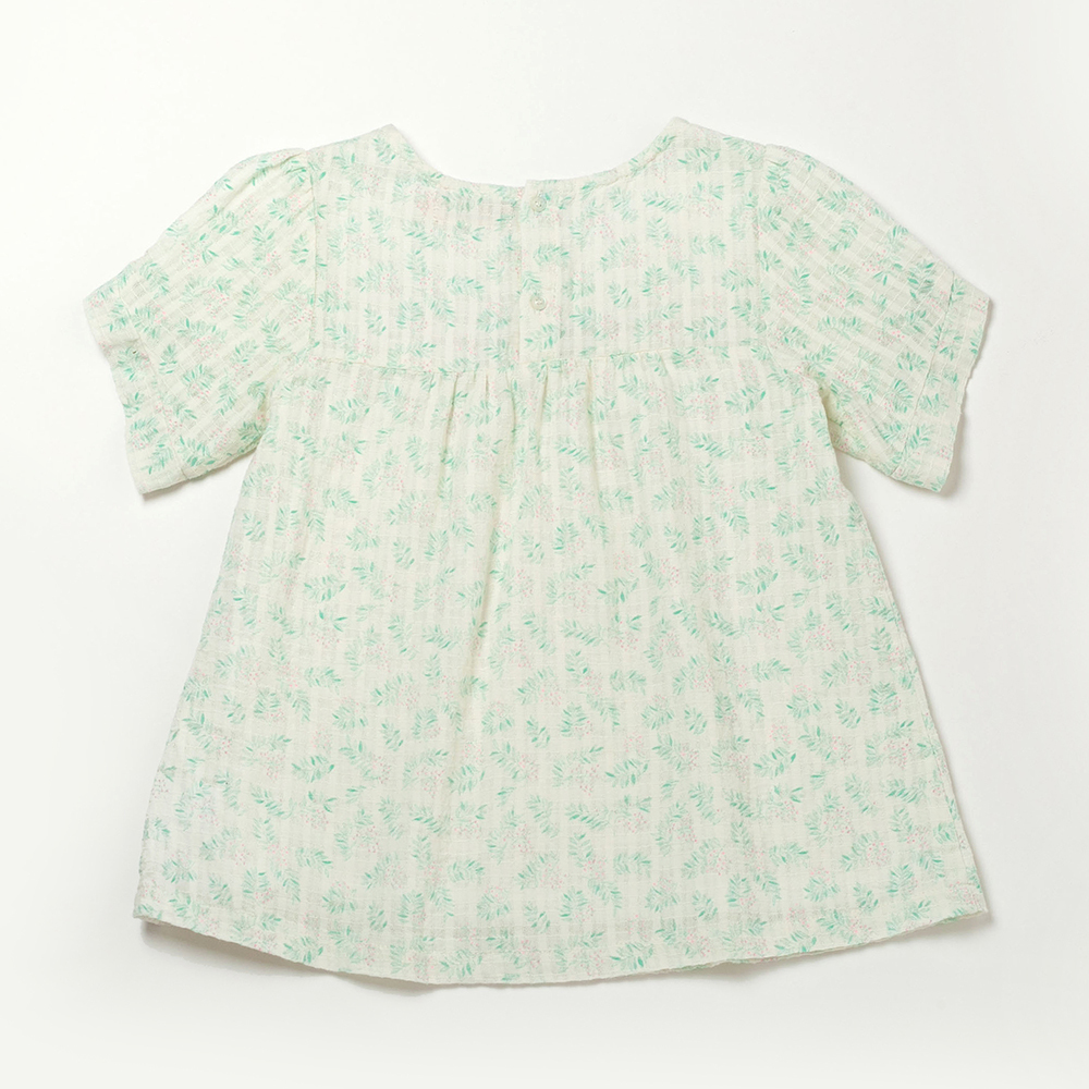 PIPPY碎花刺繡棉質上衣 米