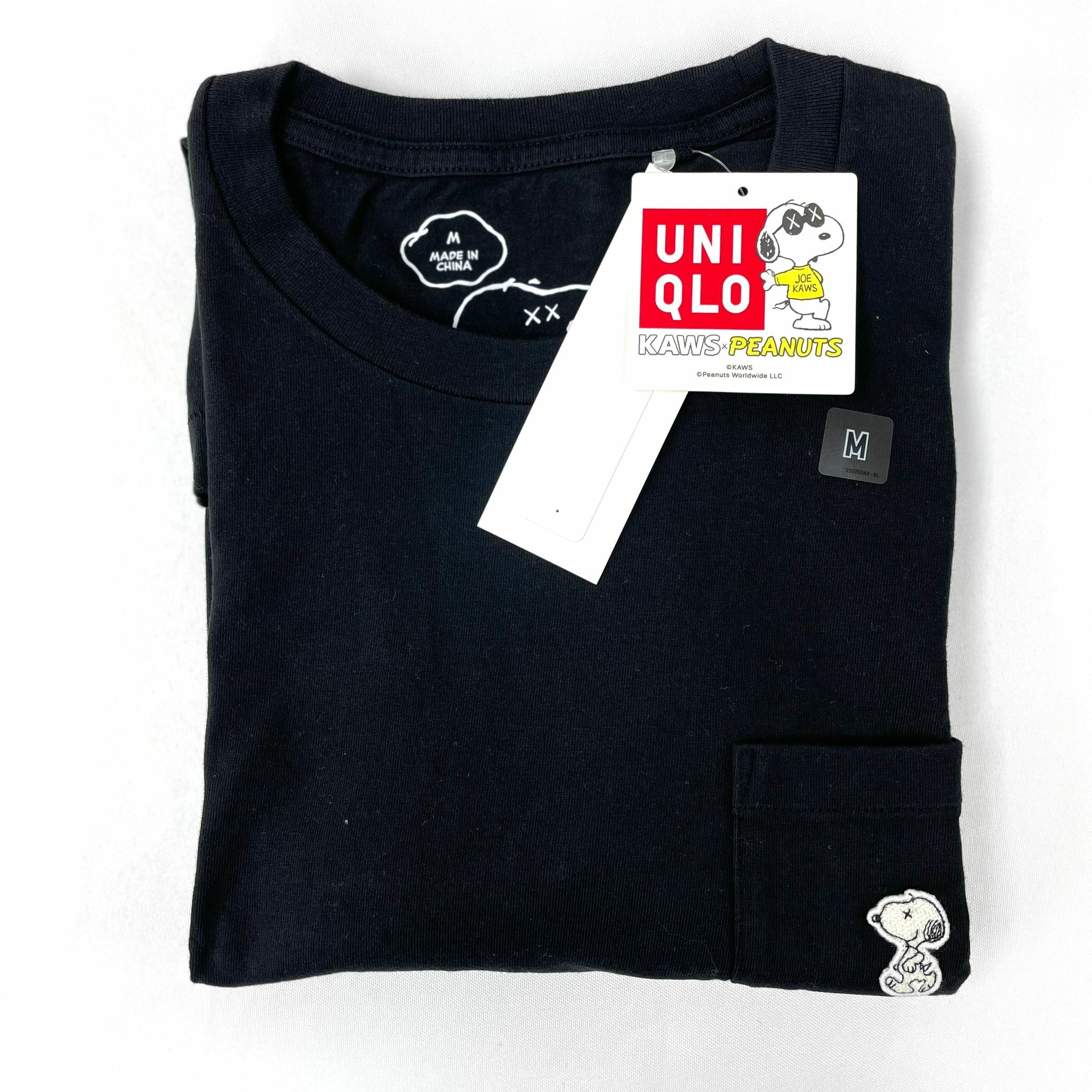 KAWS x PEANUTS UNIQLO Tee- BLK（Ｍ）