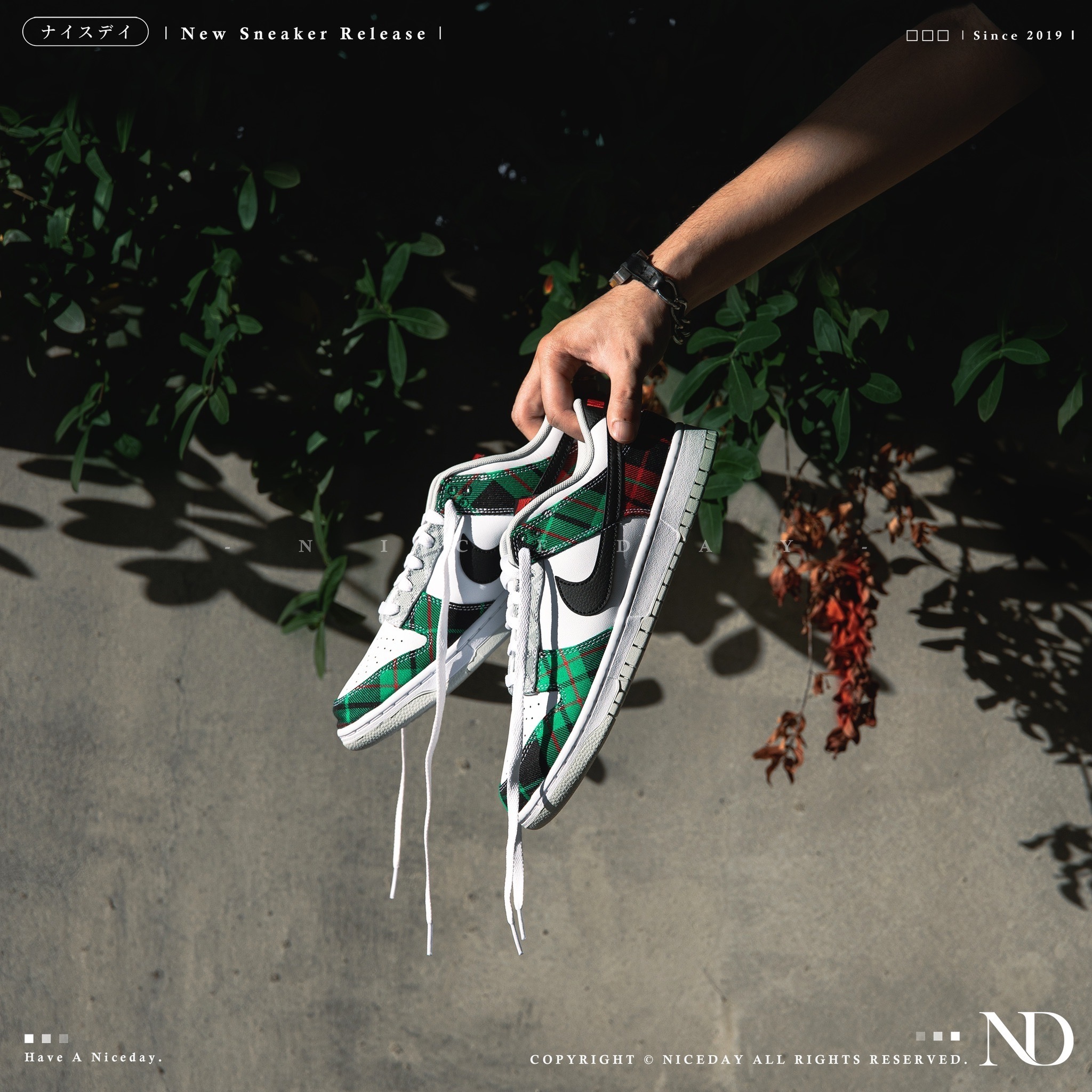 NICEDAY 現貨 NIKE DUNK LOW 聖誕樹 蘇格蘭紋 紅綠 男女尺寸 DV0827-100