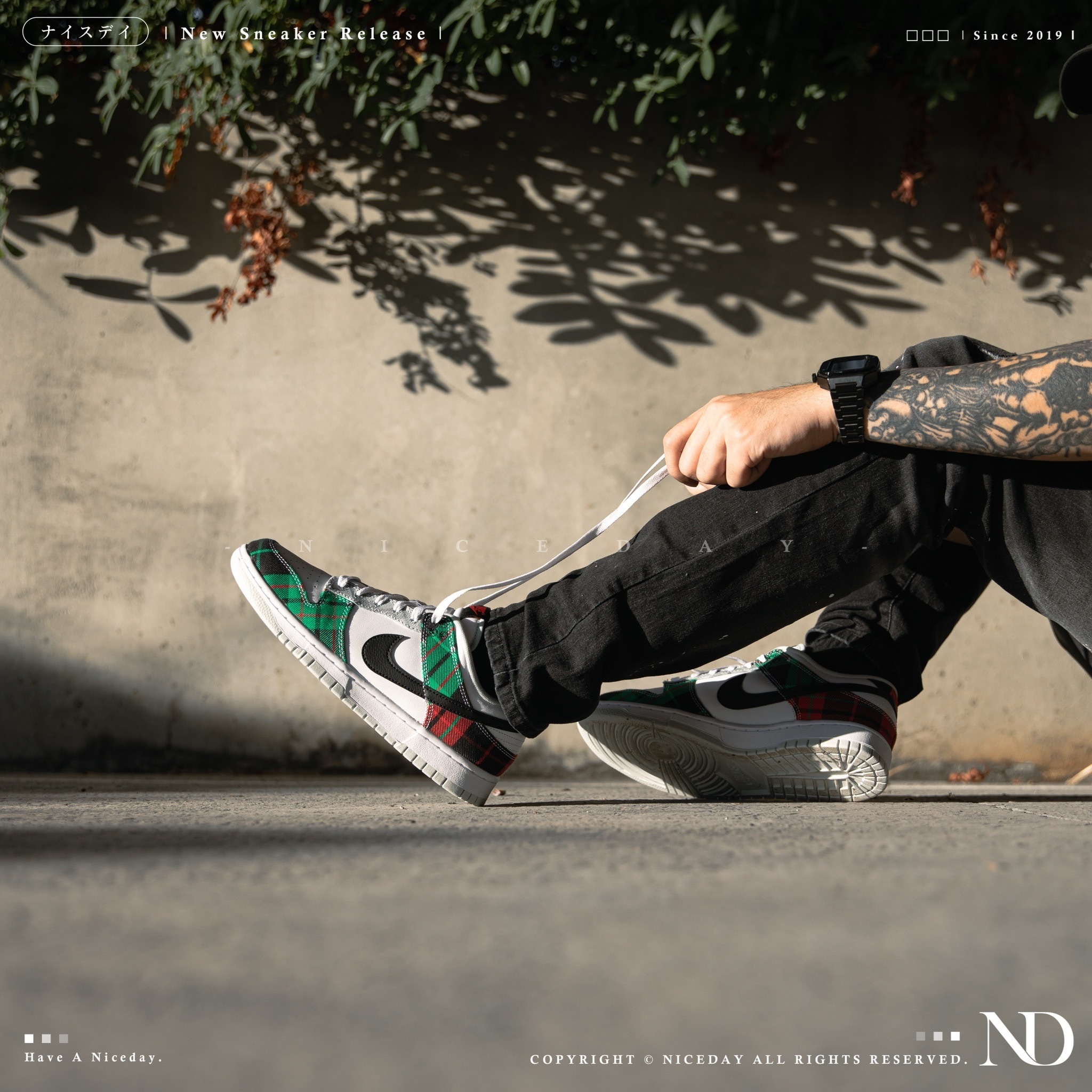 NICEDAY 現貨 NIKE DUNK LOW 聖誕樹 蘇格蘭紋 紅綠 男女尺寸 DV0827-100