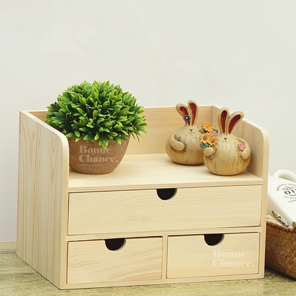 日系木頭多格抽屜收納盒