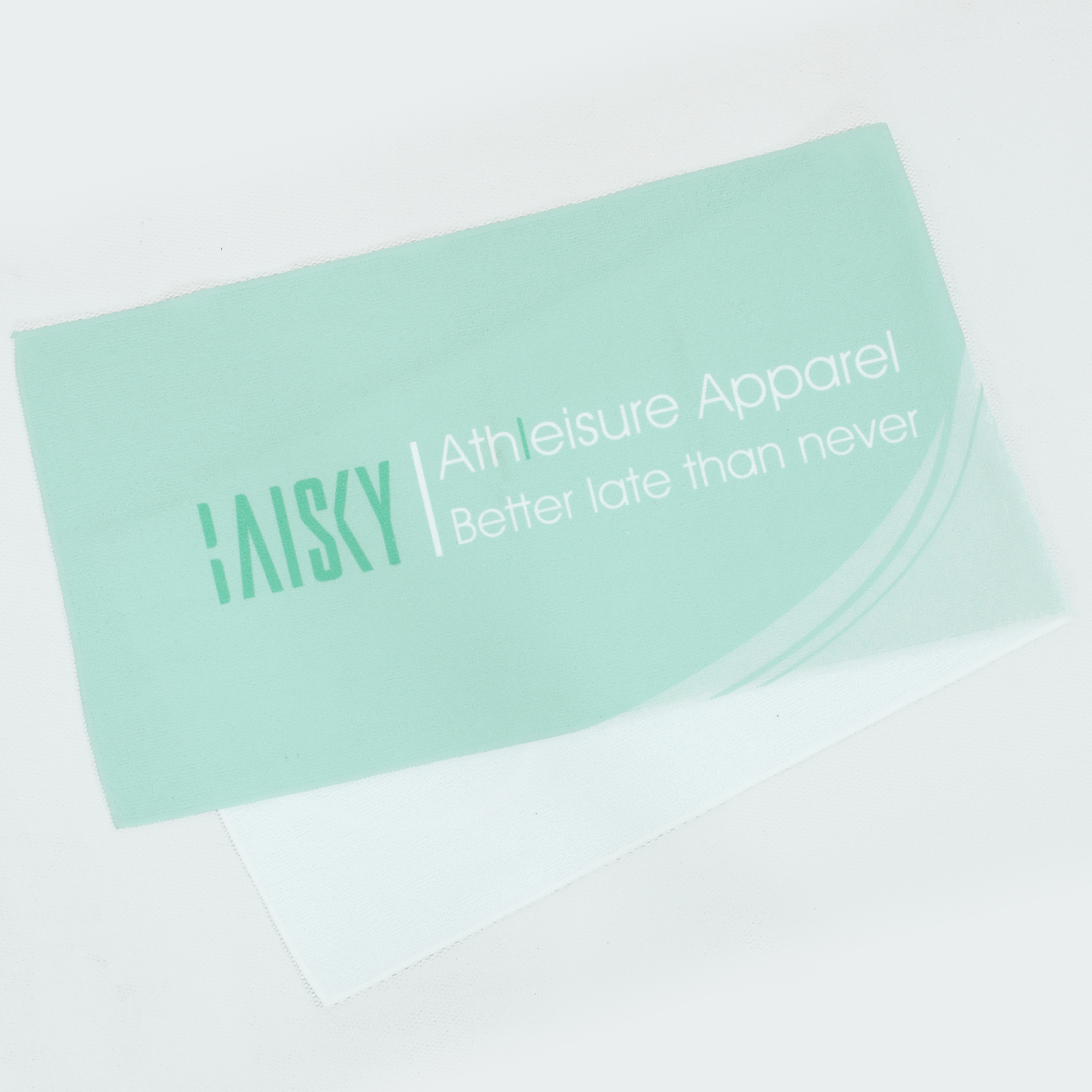 運動毛巾 流線 綠