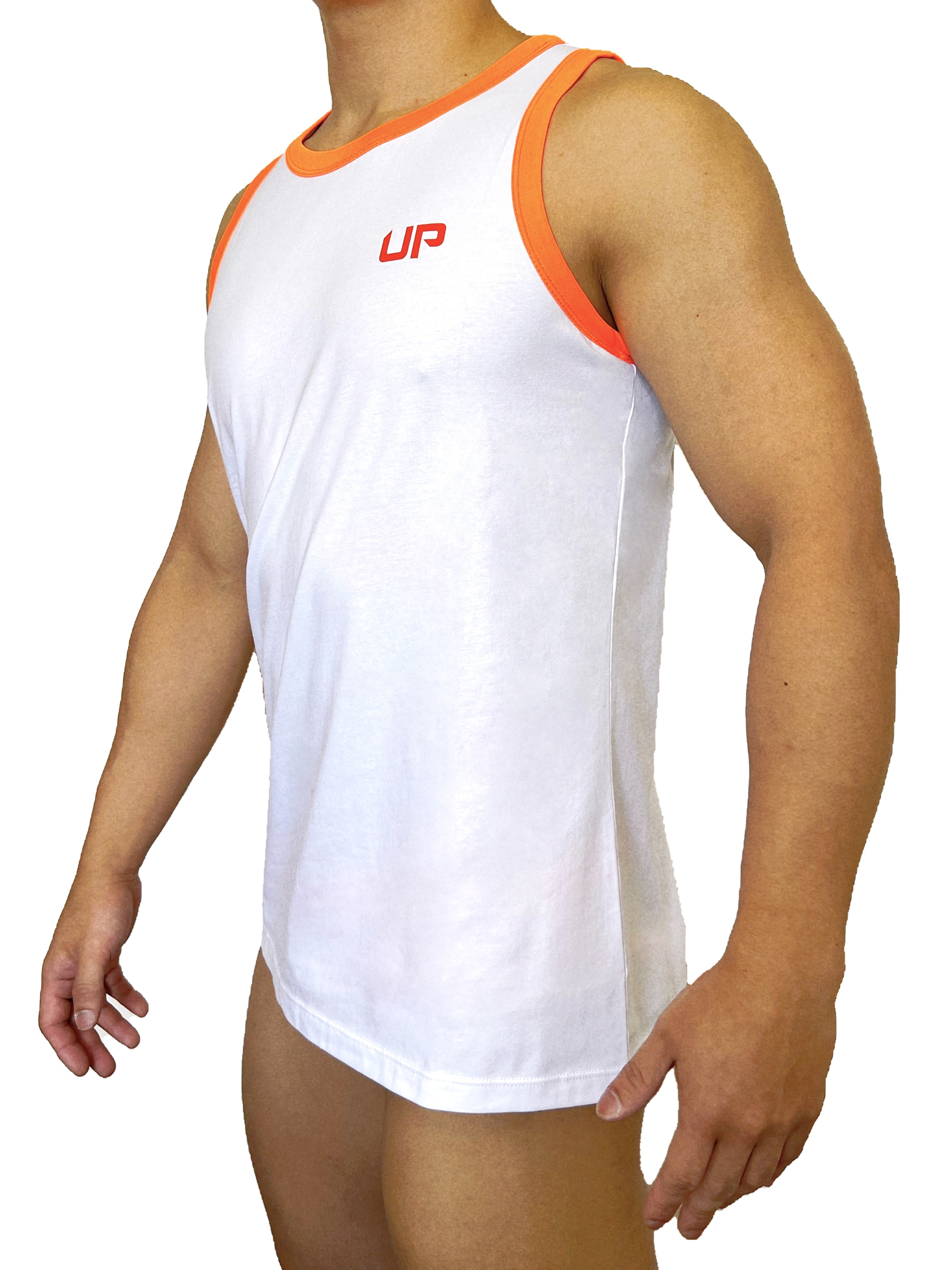 Comfort Tank 2.0 舒適背心 白/霓虹橙