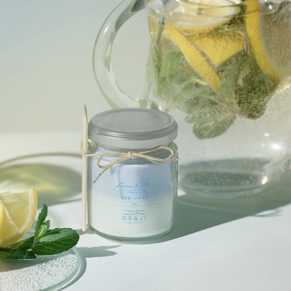 [限定] OSAJI Raw Soap Ryo 半熟石鹼潔面霜 檸檬薄荷香氣 100g