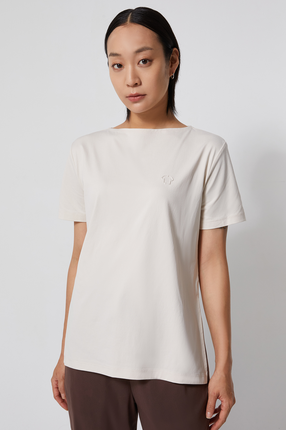 MONO 船領短袖T-SHIRT 女（燕麥）