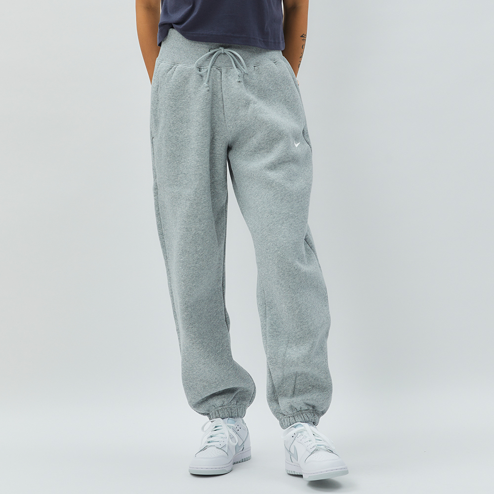 Nike As W Nsw Phnx Flc Hr Os Pant 女 灰 高腰 刷毛 長褲 DQ5888-063