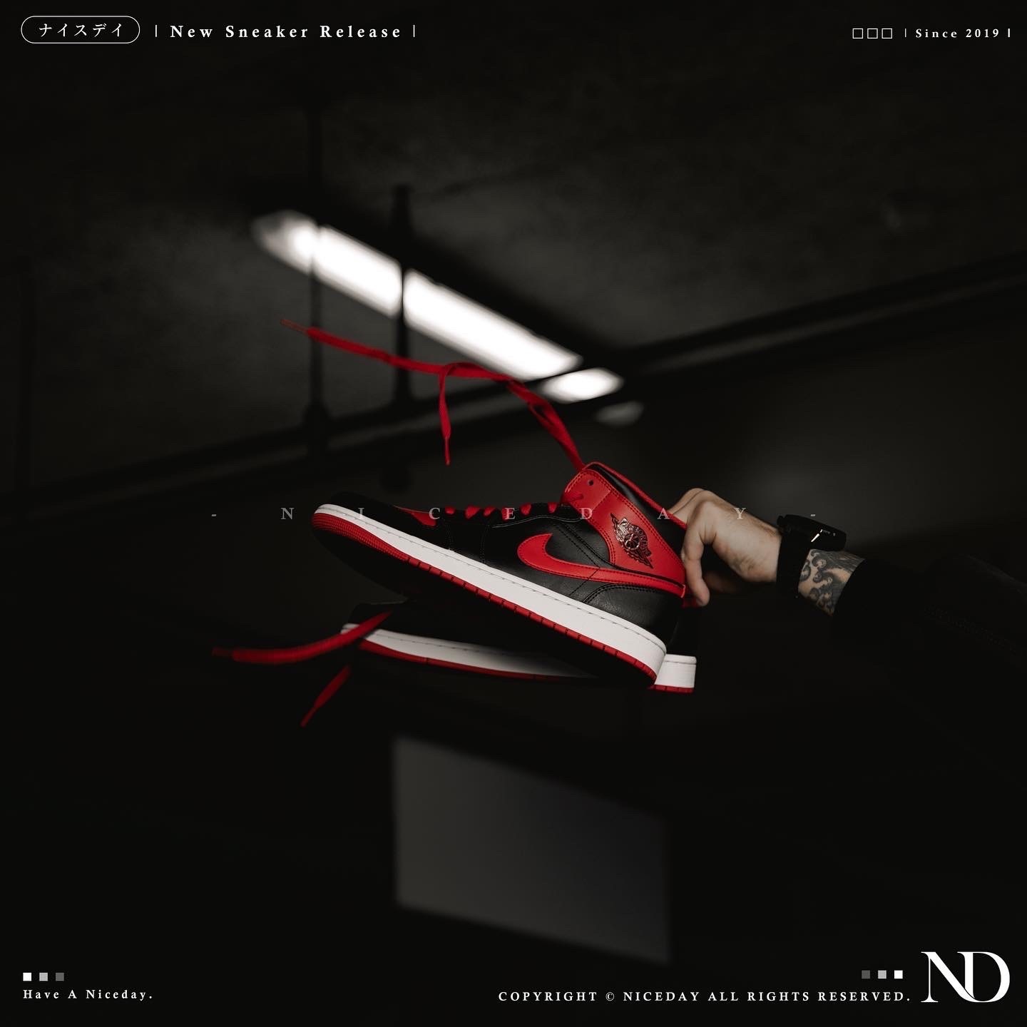 NICEDAY 代購 Air Jordan 1 mid Bred 喬丹 一代 黑紅 高筒 男款 DQ8426-060