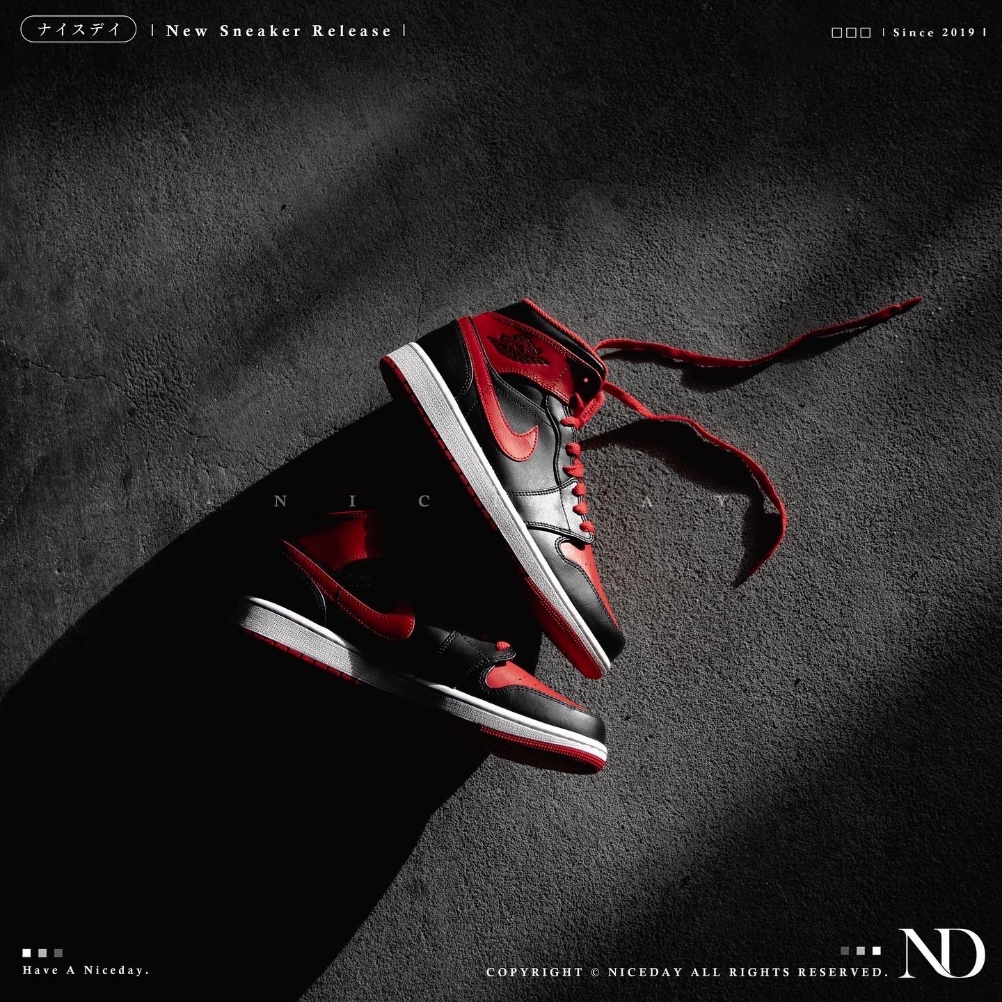 NICEDAY 代購 Air Jordan 1 mid Bred 喬丹 一代 黑紅 高筒 男款 DQ8426-060