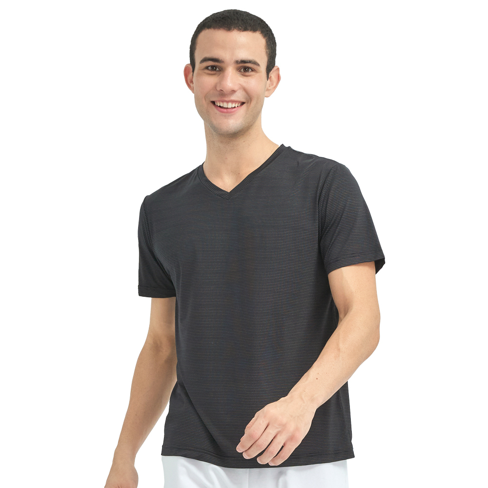 【京美】極致銀纖維袖衫 V領 一件組