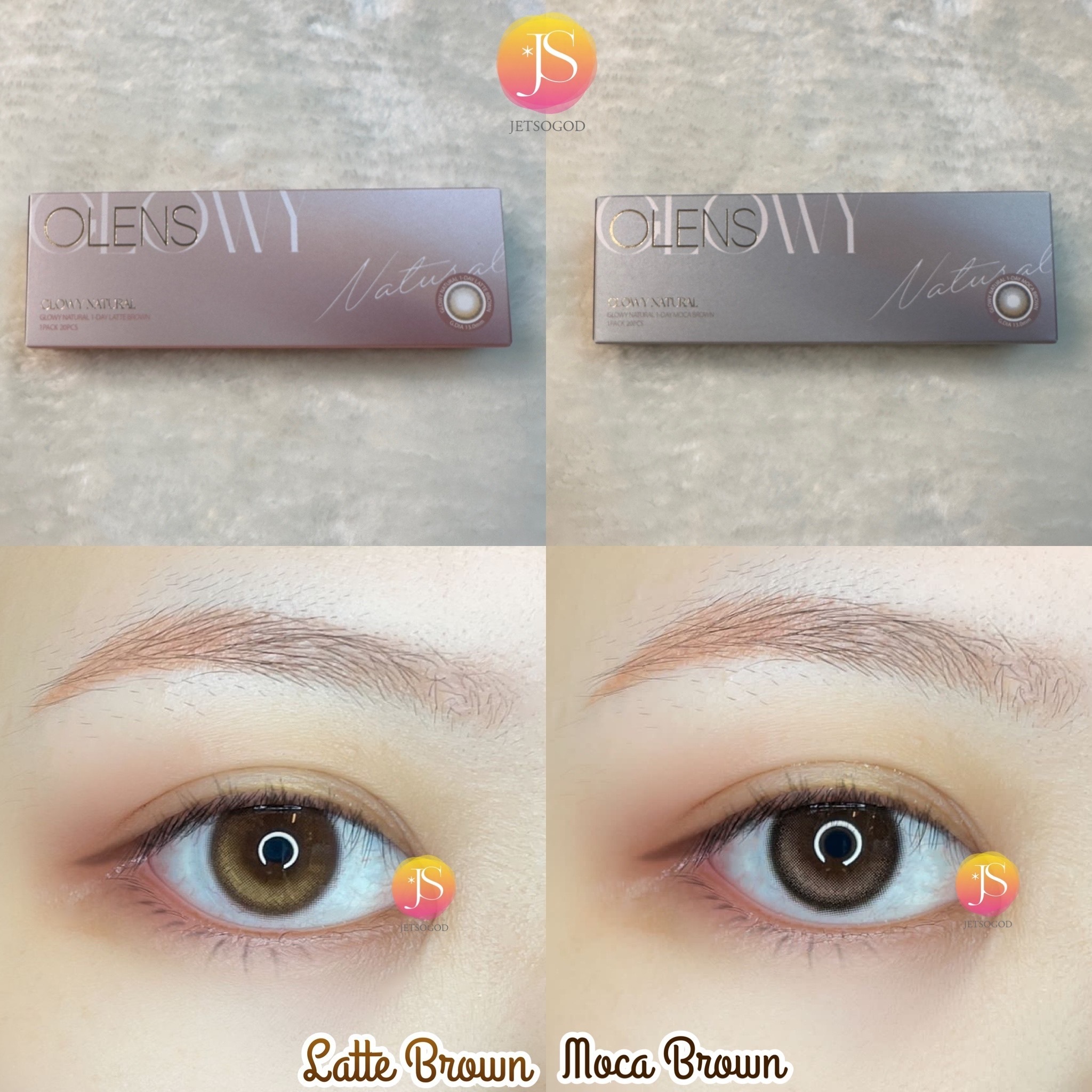 OLENS Glowy Natural 1 Day(Moca Brown)(20片)