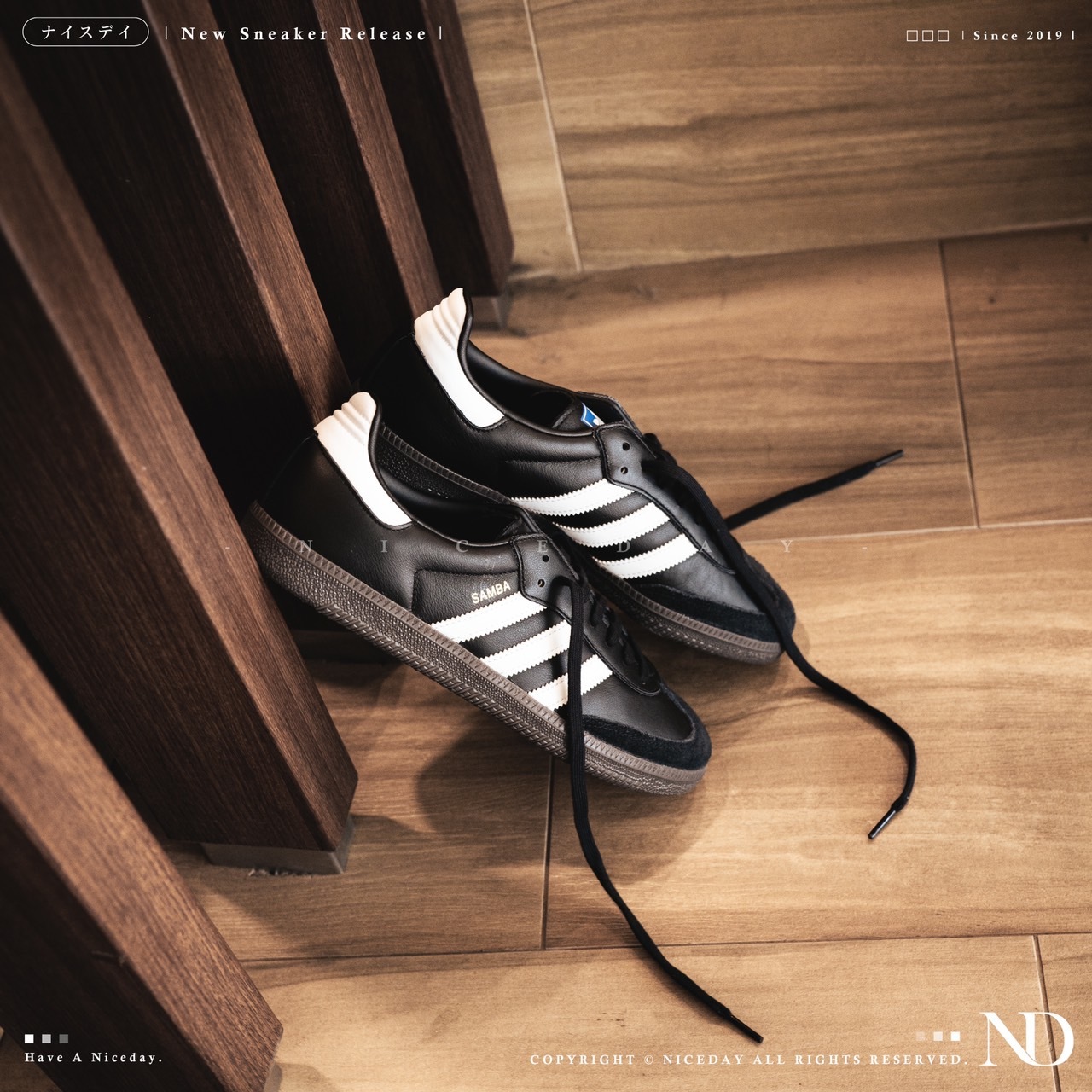 NICEDAY 部分現貨/代購 ADIDAS SAMBA OG 黑 明星著用 復古 板鞋 男女 B75807