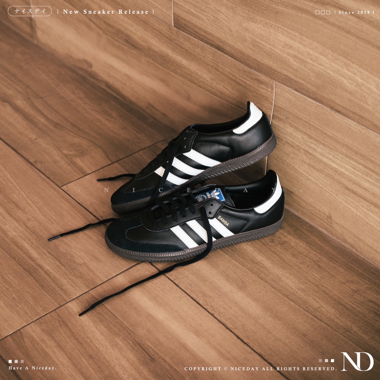 NICEDAY 部分現貨/代購 ADIDAS SAMBA OG 黑 明星著用 復古 板鞋 男女 B75807