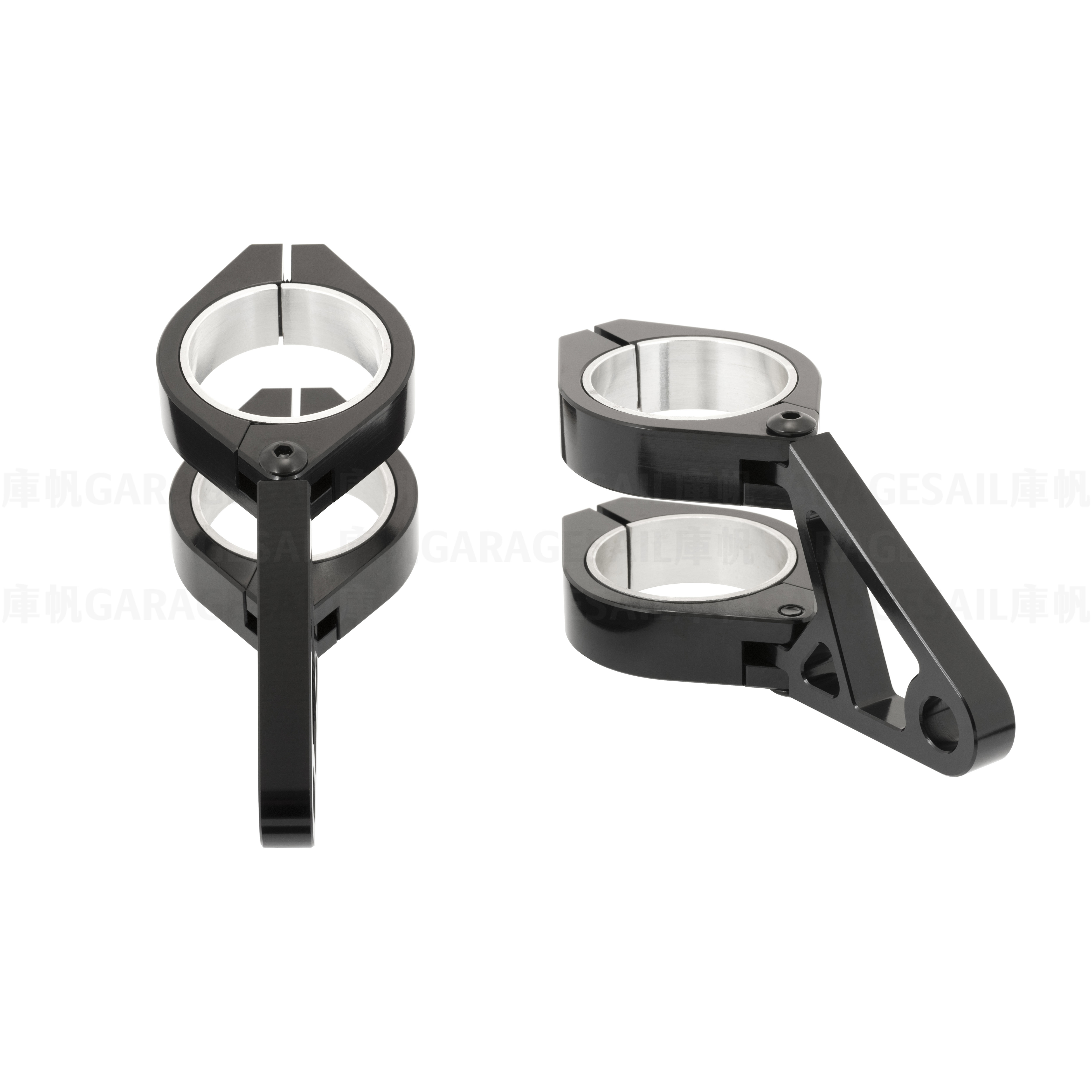 大燈 吊耳 燈耳 支架 CNC 短 (38~41mm) 黑