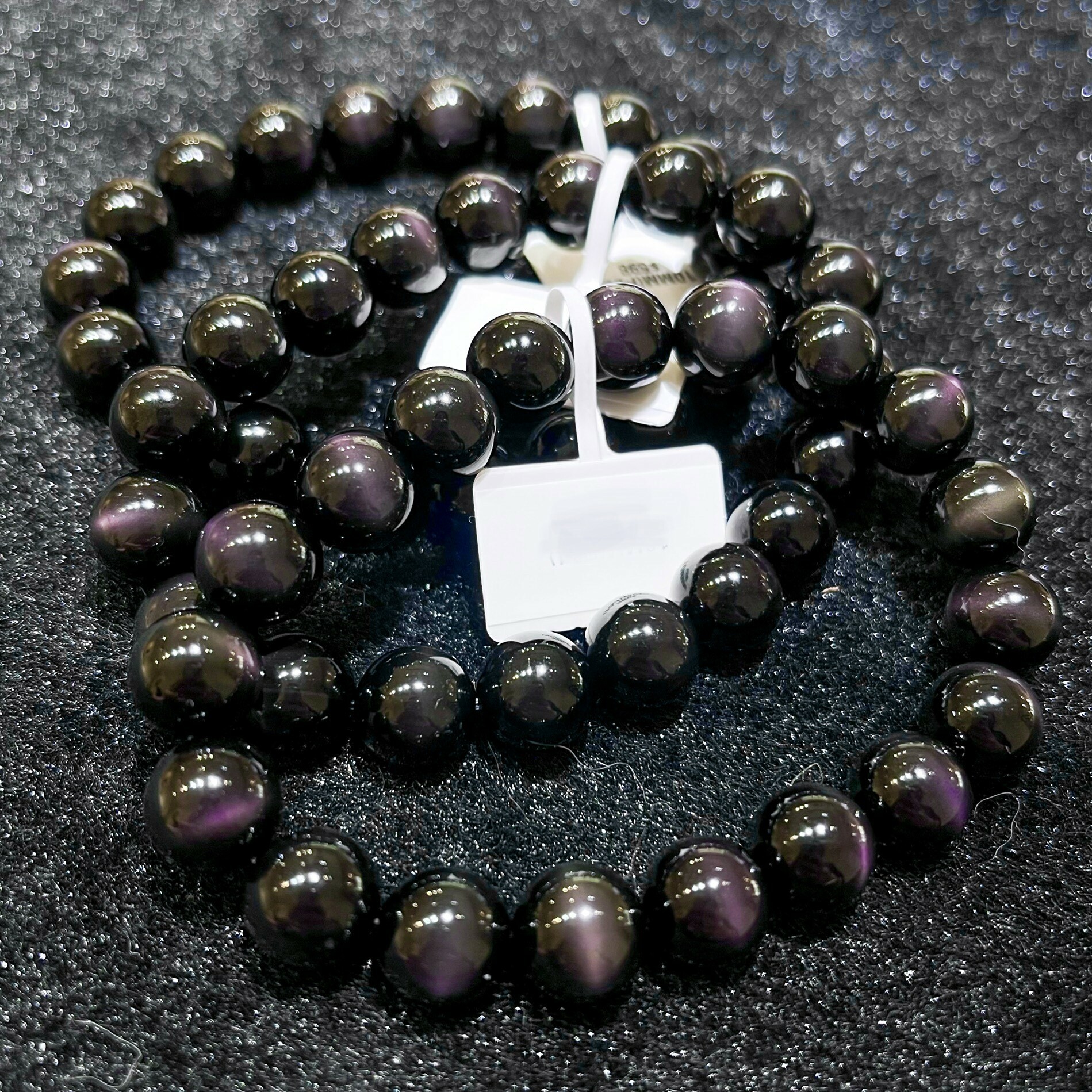 鬼燈黑曜石手串 (紫眼)