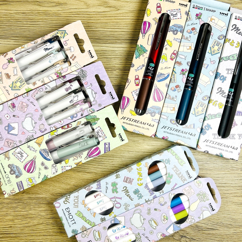 日本三菱 x 插圖動畫師 Ena Kakuta JETSTREAM4&1/uni-ballone/F/EMott (請看敘述)