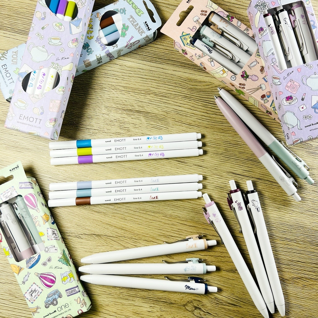 日本三菱 x 插圖動畫師 Ena Kakuta JETSTREAM4&1/uni-ballone/F/EMott (請看敘述)