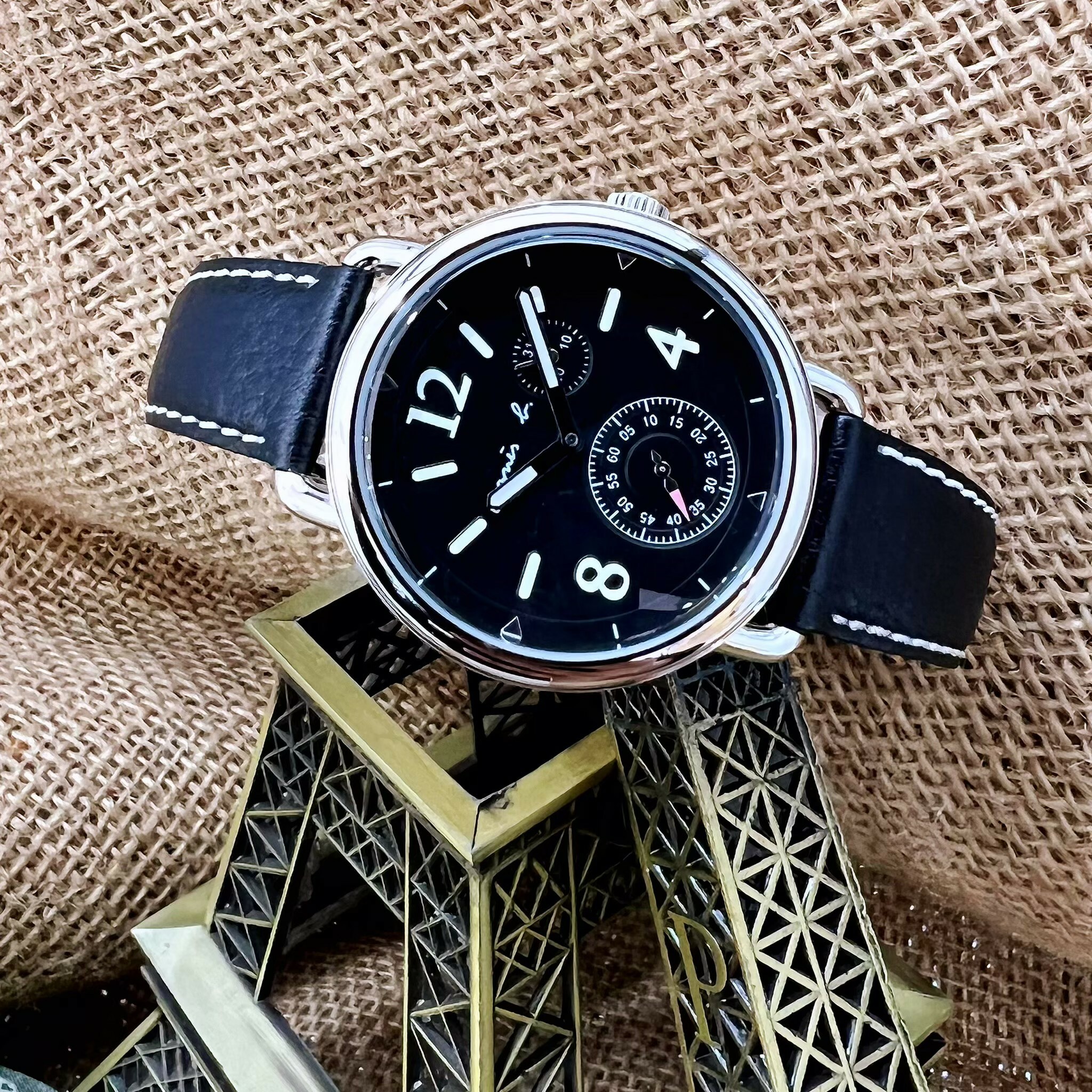 【agnès b.】法國文青簡約小秒針皮帶腕錶 VD73-KV10D 40mm 現代鐘錶