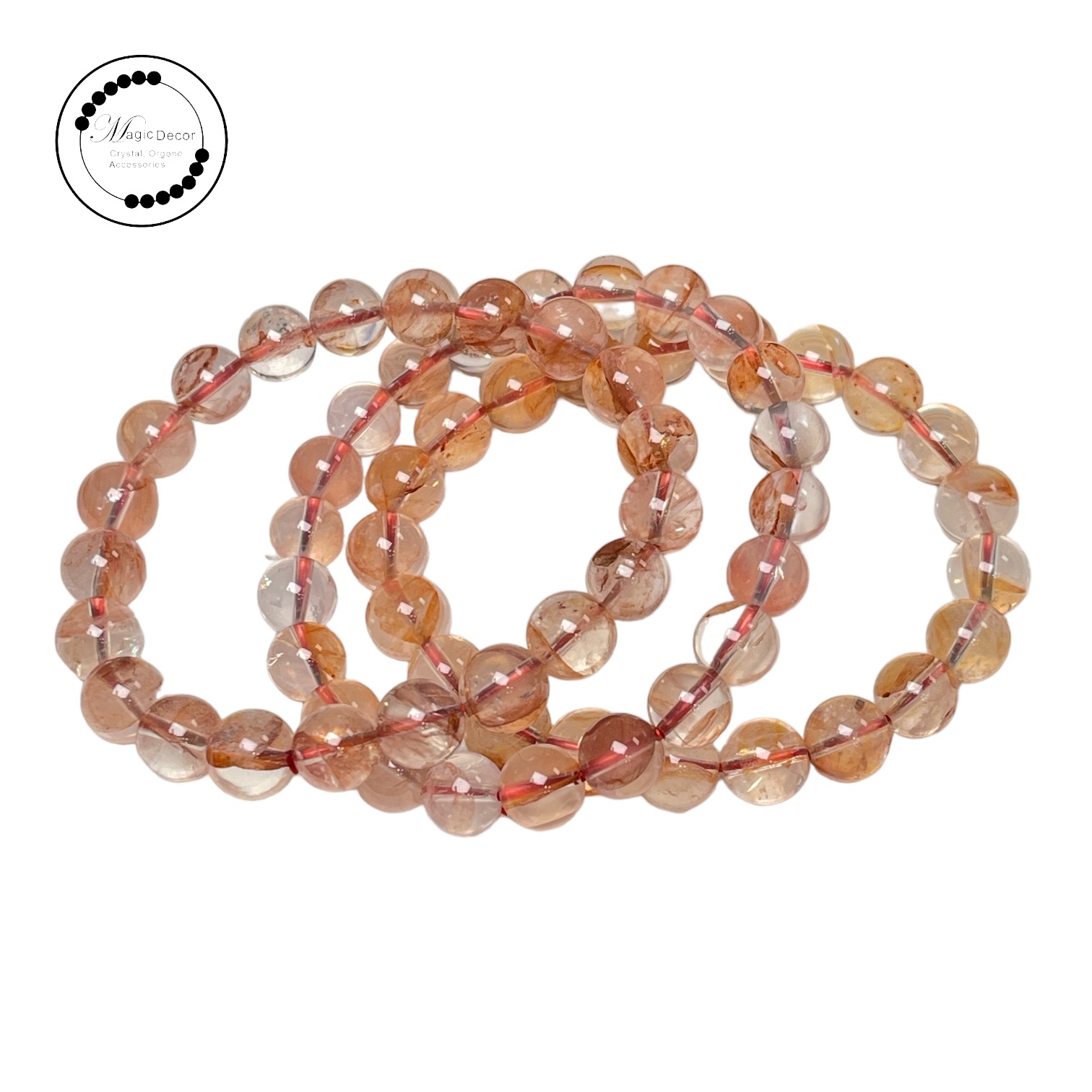 260409 - A46 8mm+錦鯉紅膠花手串