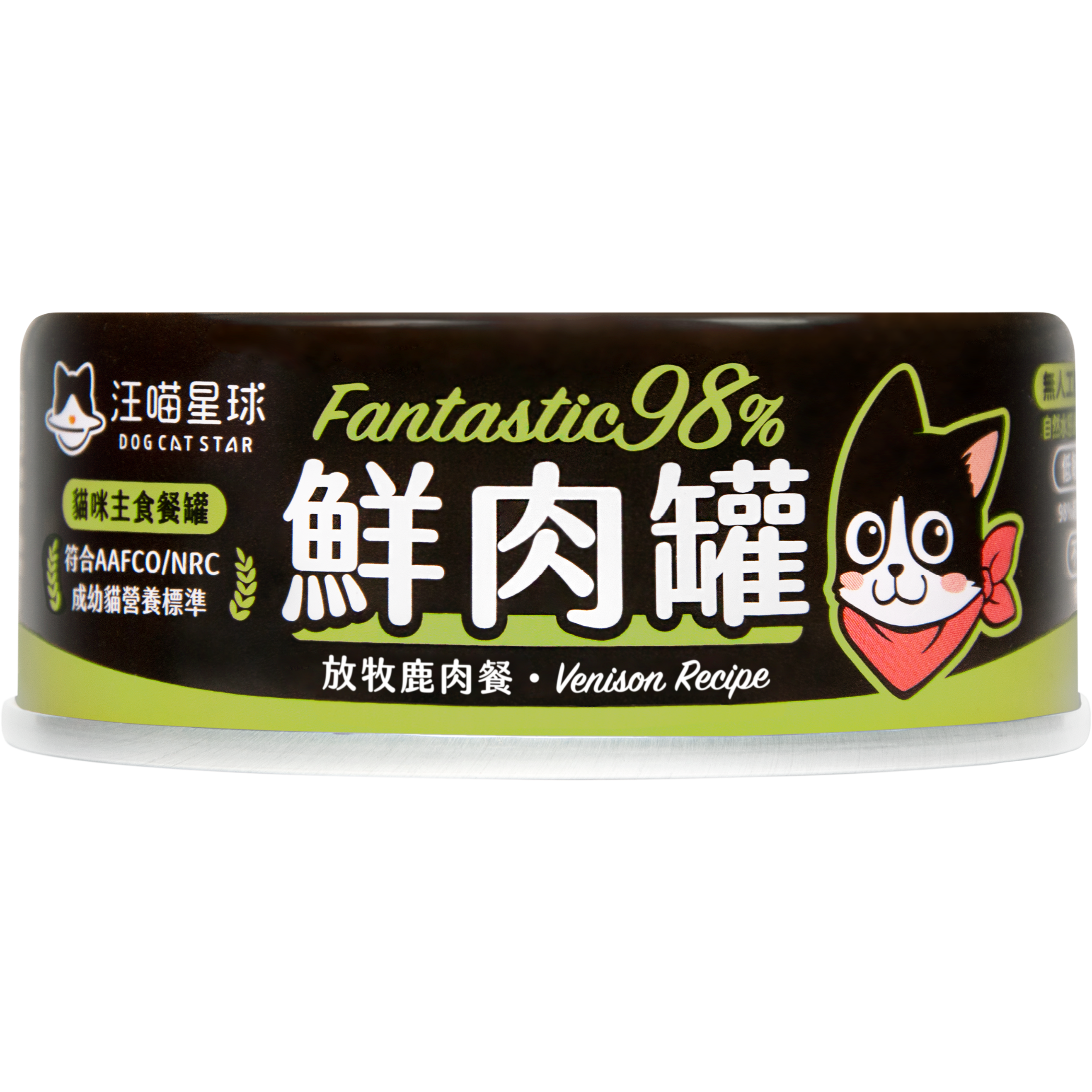 汪喵星球 – FANTASTIC 98% 鮮肉無膠主食罐 (放牧鹿) 80g (原箱24罐優惠 $324)