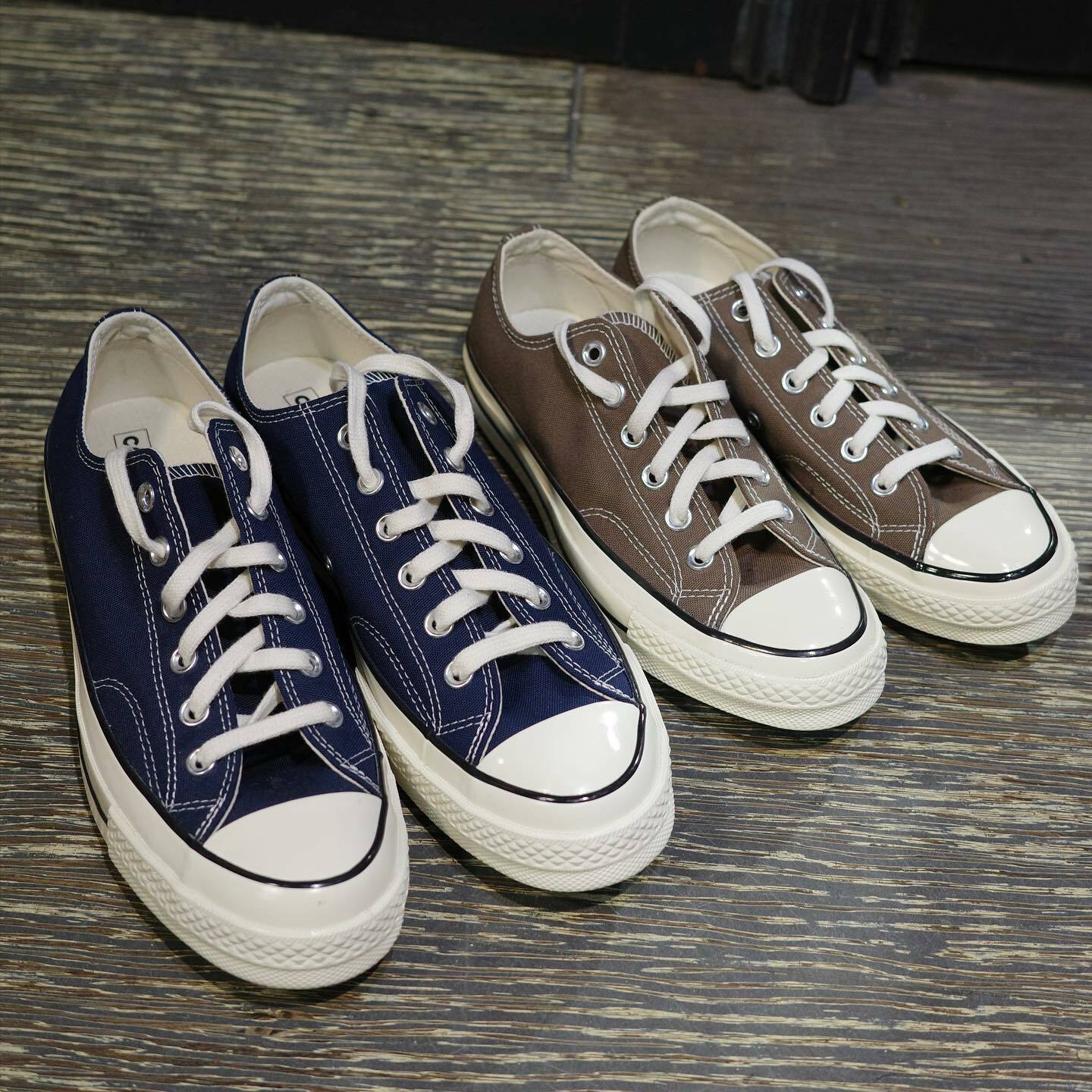 Converse 1970 午夜藍熊熊棕奶油底黑色三星標低筒帆布鞋(a02768c) 1726