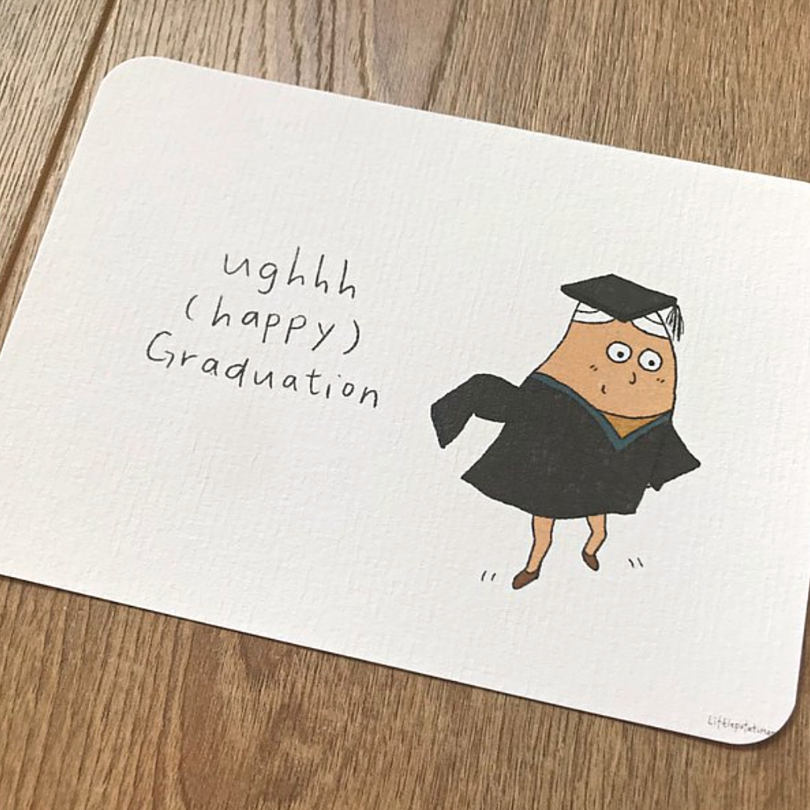 Littlepotatoman Postcard－(Happy) Graduation (Hong Kong Stationery Brand)