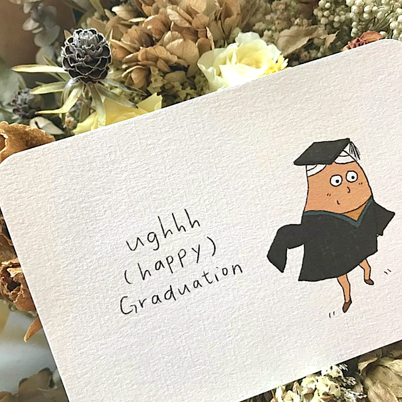 Littlepotatoman Postcard－(Happy) Graduation (Hong Kong Stationery Brand)